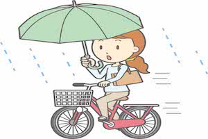 自転車での傘の使用は道路交通法で禁止