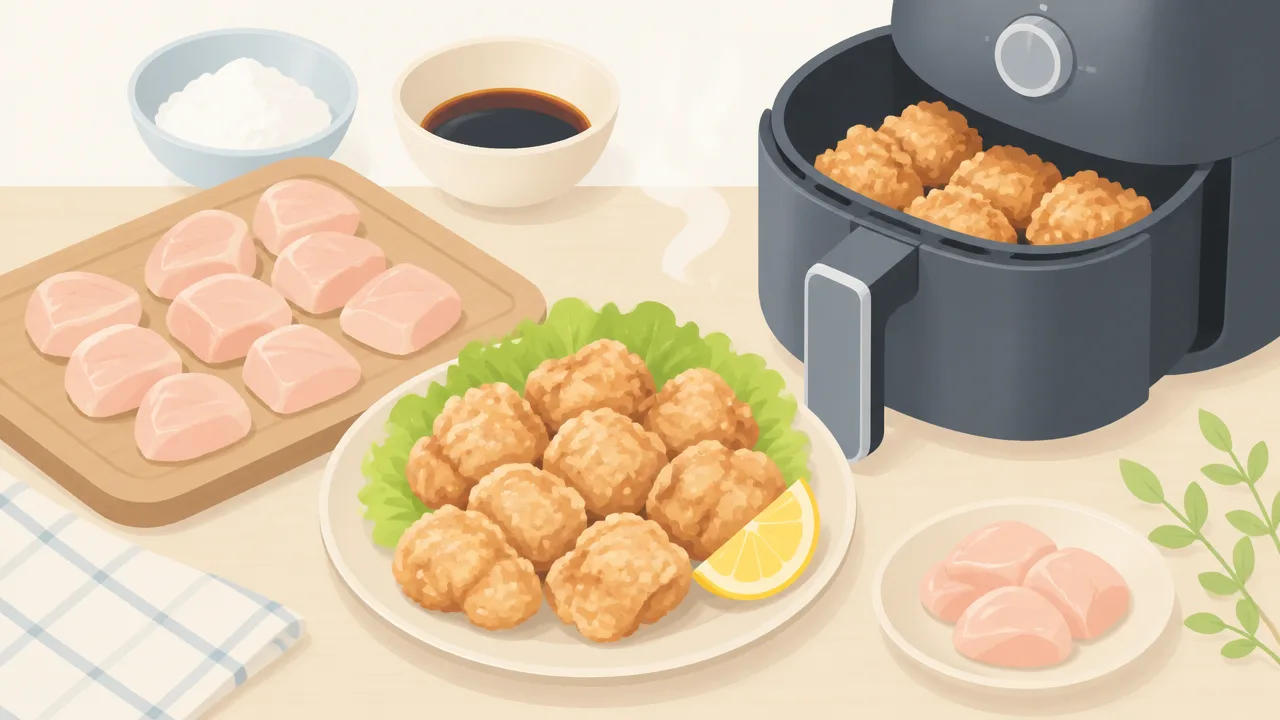 ノンフライヤーの鶏むね肉をしっとり仕上げる温度と時間、下ごしらえ