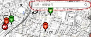 ポストマップの検索機能