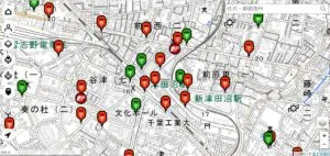 ポストマップの画面
