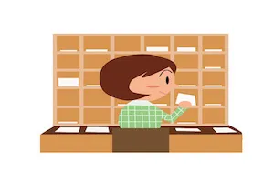 手作業で突き合わせしてどのお宅に配達するかを決めている