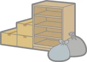 引越し業者を通じた食器棚の処分